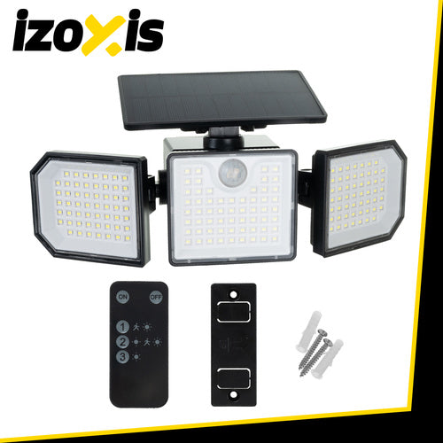 Lampada solare da parete Izoxis 167 LED 500 lumen con sensore di movimento