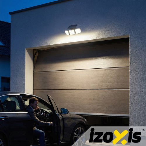 Lampada solare da parete Izoxis 167 LED 500 lumen con sensore di movimento
