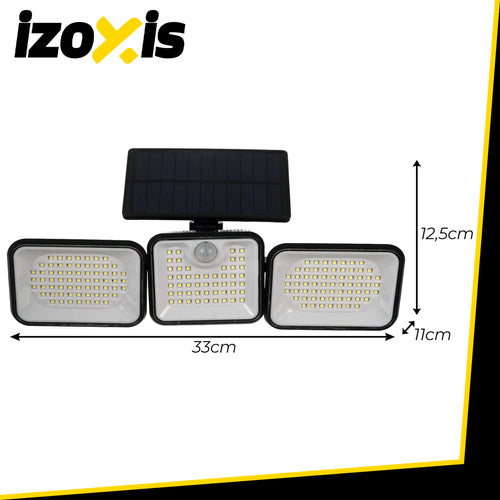 Lampada solare da esterno Izoxis 180 LED con sensore di movimento IP65