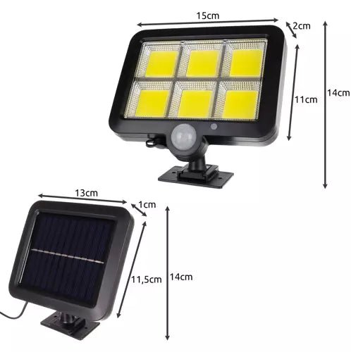Lampada da parete solare 120 LED COB Izoxis 19892