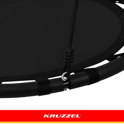 Altalena a nido nero 100 cm – portata 150 kg, corde regolabili
