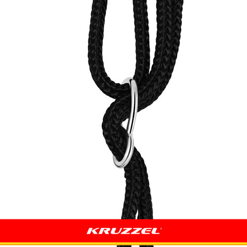Altalena a nido nero 100 cm – portata 150 kg, corde regolabili