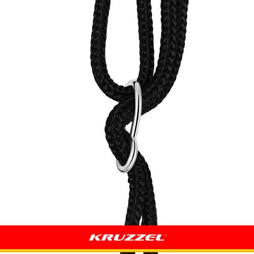 Altalena a nido nero 100 cm – portata 150 kg, corde regolabili