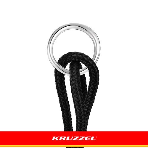 Altalena a nido nero 100 cm – portata 150 kg, corde regolabili