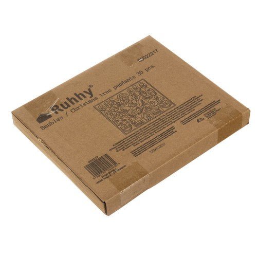 Palle di Legno per Albero di Natale – Set 30 Pezzi con Decorazioni Natalizie in Legno Rosso, Resistenti e Naturali