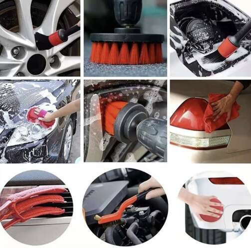 Kit detailing auto set 19 pezzi con borsa
