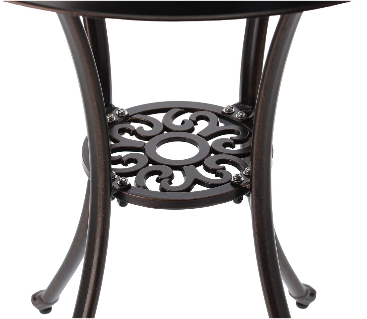 Set Sedie e Tavolo in Alluminio Danbury Garden Line Bronzo Antico Tavolo 2 Sedie