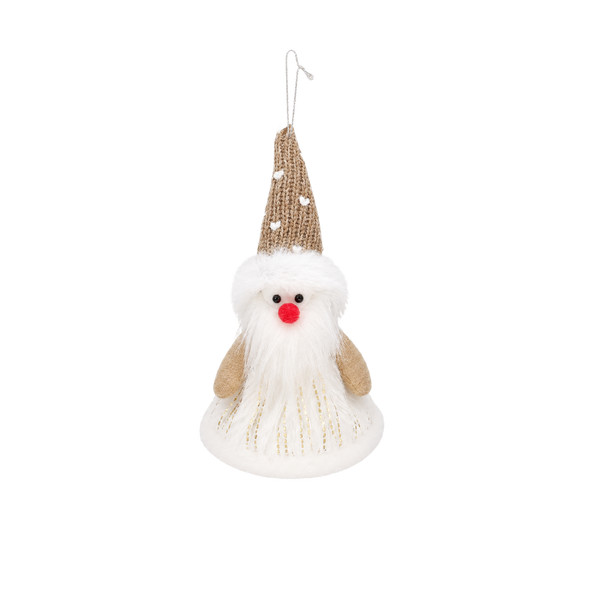 Pendente di Natale Pupazzo di Neve, Babbo Natale, Orsetto o Renna Marrone 11 x 12 cm