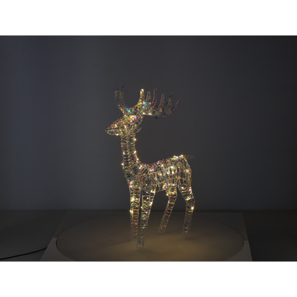 Renna Luminosa LED 105 cm Iridescente – Decorazione da Esterno