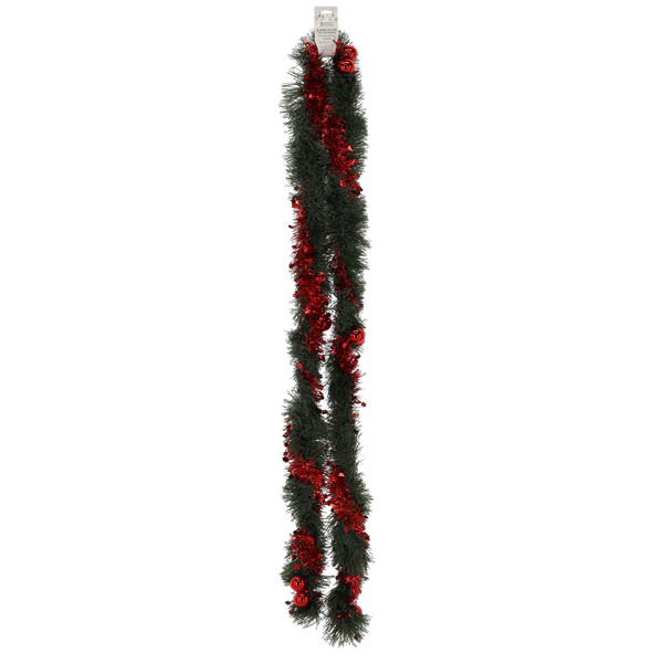 Festone Natalizio Verde per Albero Ø12 cm x 2,74 m – Fantasie Assortite