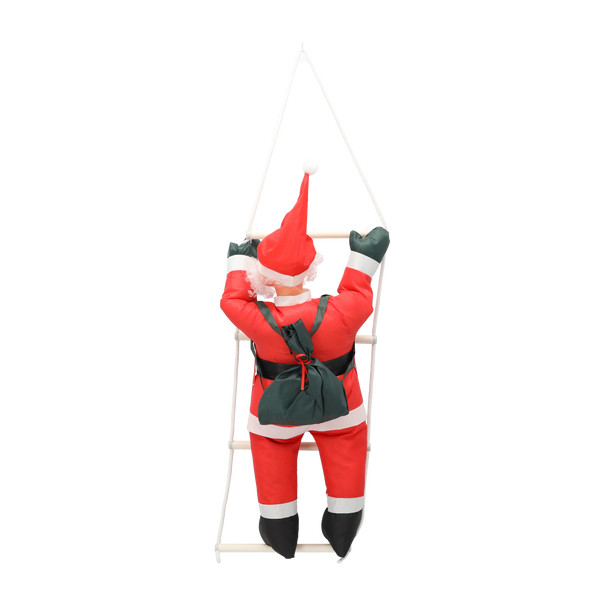 Babbo Natale che Sale la Scala 60 cm – Decorazione da Esterno
