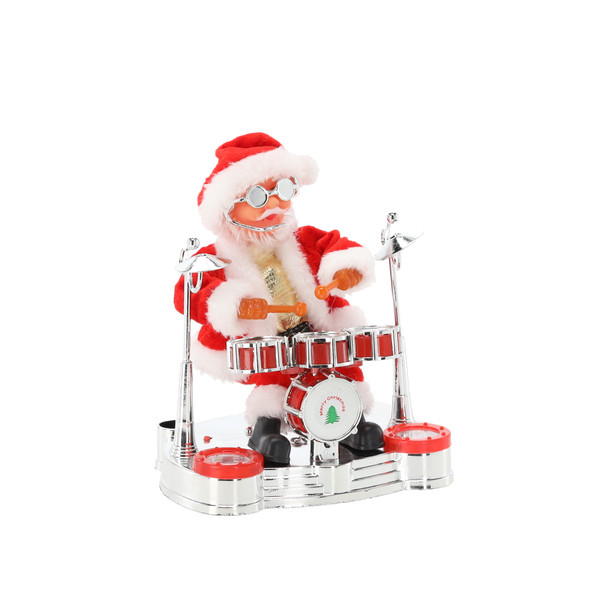 Babbo Natale Musicale e Animato con Batteria e Luci RGB 25,5 cm