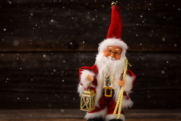 Babbo Natale Musicale e Animato con Lanterna 30,5 cm
