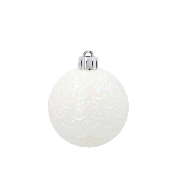 Set 6 Palline di Natale Bianche 6 cm