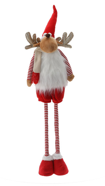 Renna di Natale con Gambe Regolabili 60-100 cm Rossa – Bambina o Bambino
