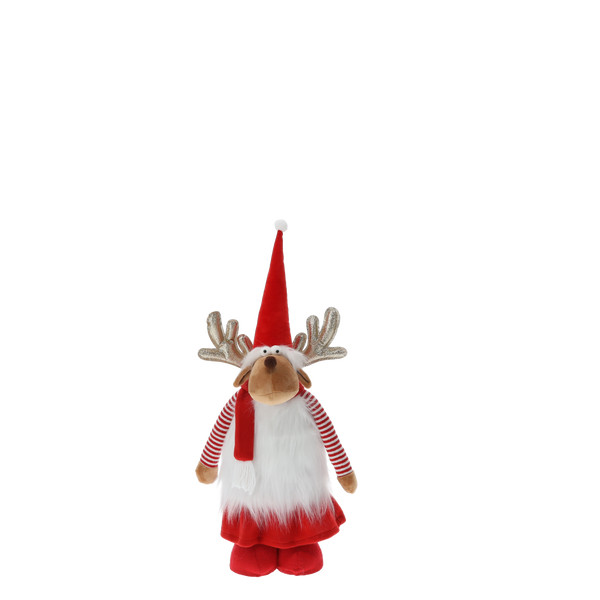 Renna di Natale con Gambe Regolabili 60-100 cm Rossa – Bambina o Bambino
