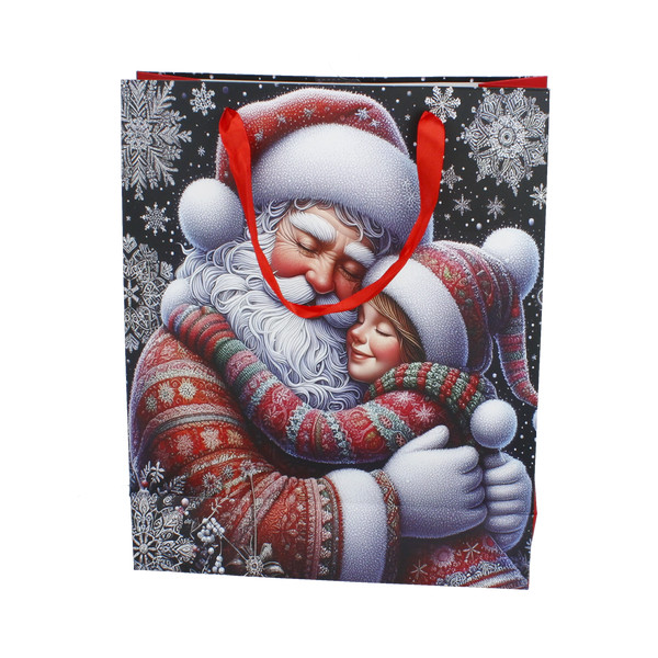 Sacchetto Regalo Natalizio 26 x 32 x 10 cm – Fantasie Assortite