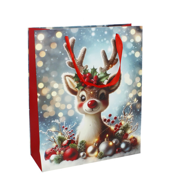 Sacchetto Regalo Natalizio 26 x 32 x 10 cm – Fantasie Assortite