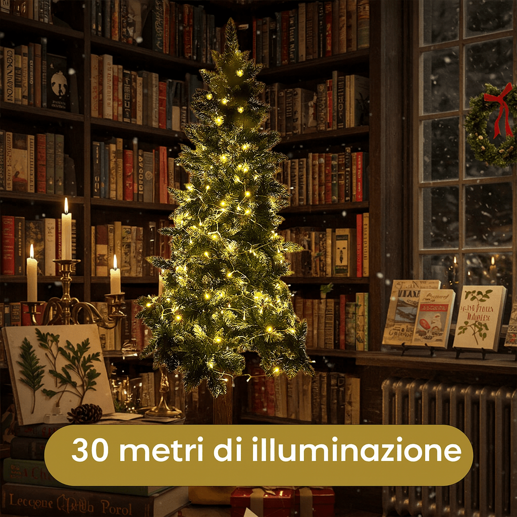 Luci Natalizie 30 metri - Luci di natale bianco Caldo - per interno ed esterno