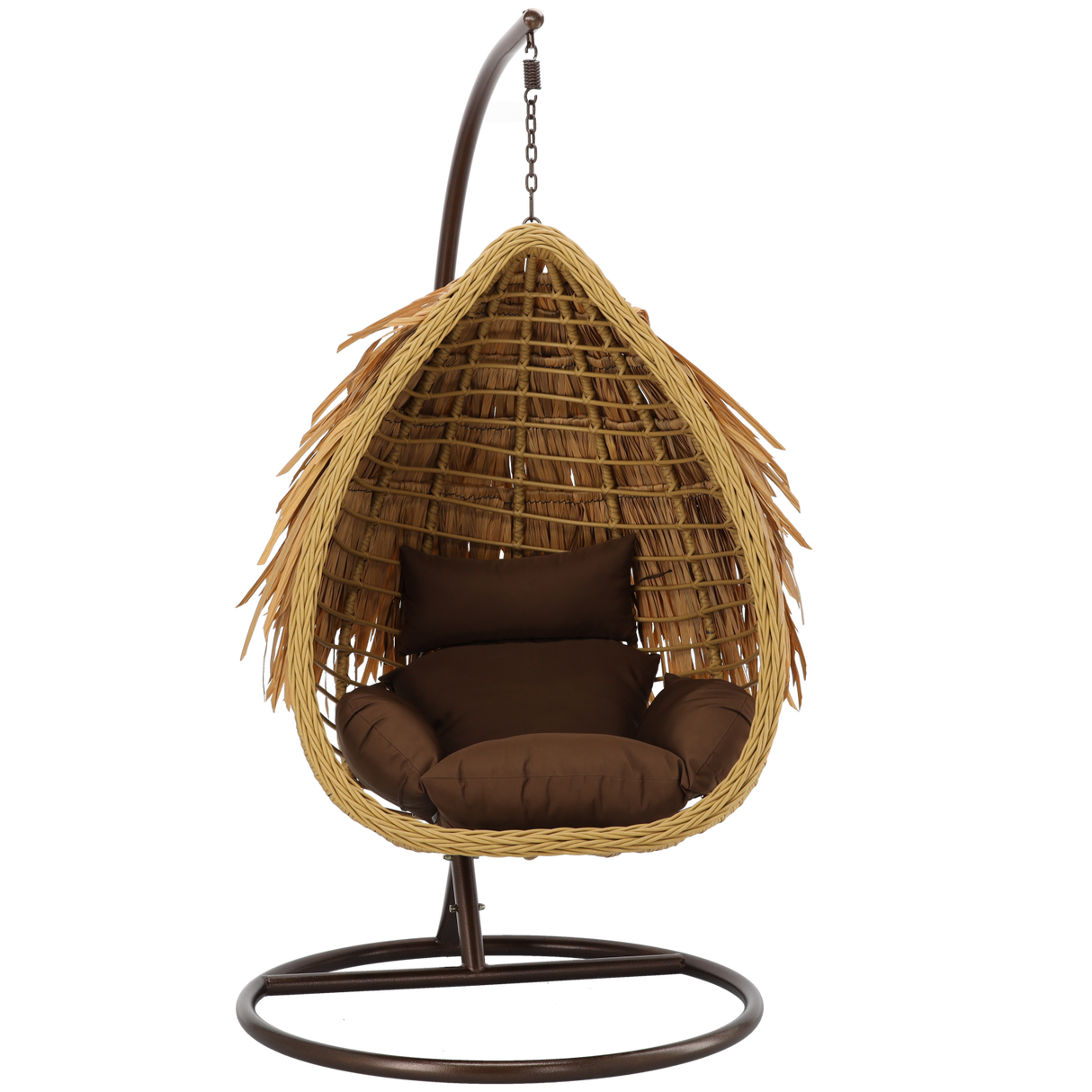 Poltrona Sospesa da Giardino Aztec con Cuscino Incluso Design Naturale