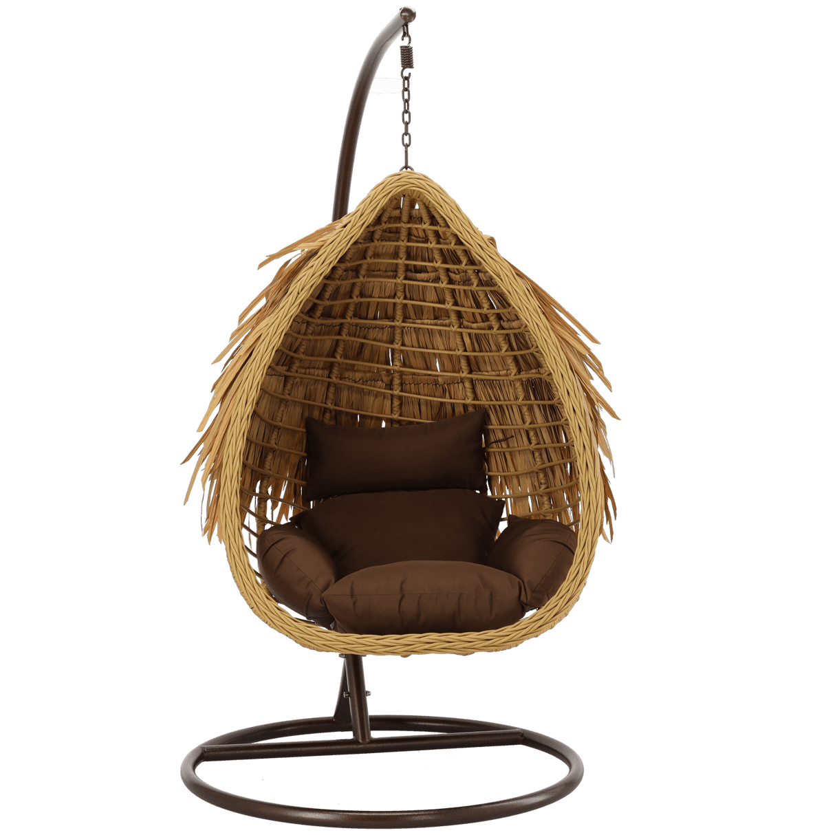 Poltrona Sospesa da Giardino Aztec con Cuscino Incluso Design Naturale