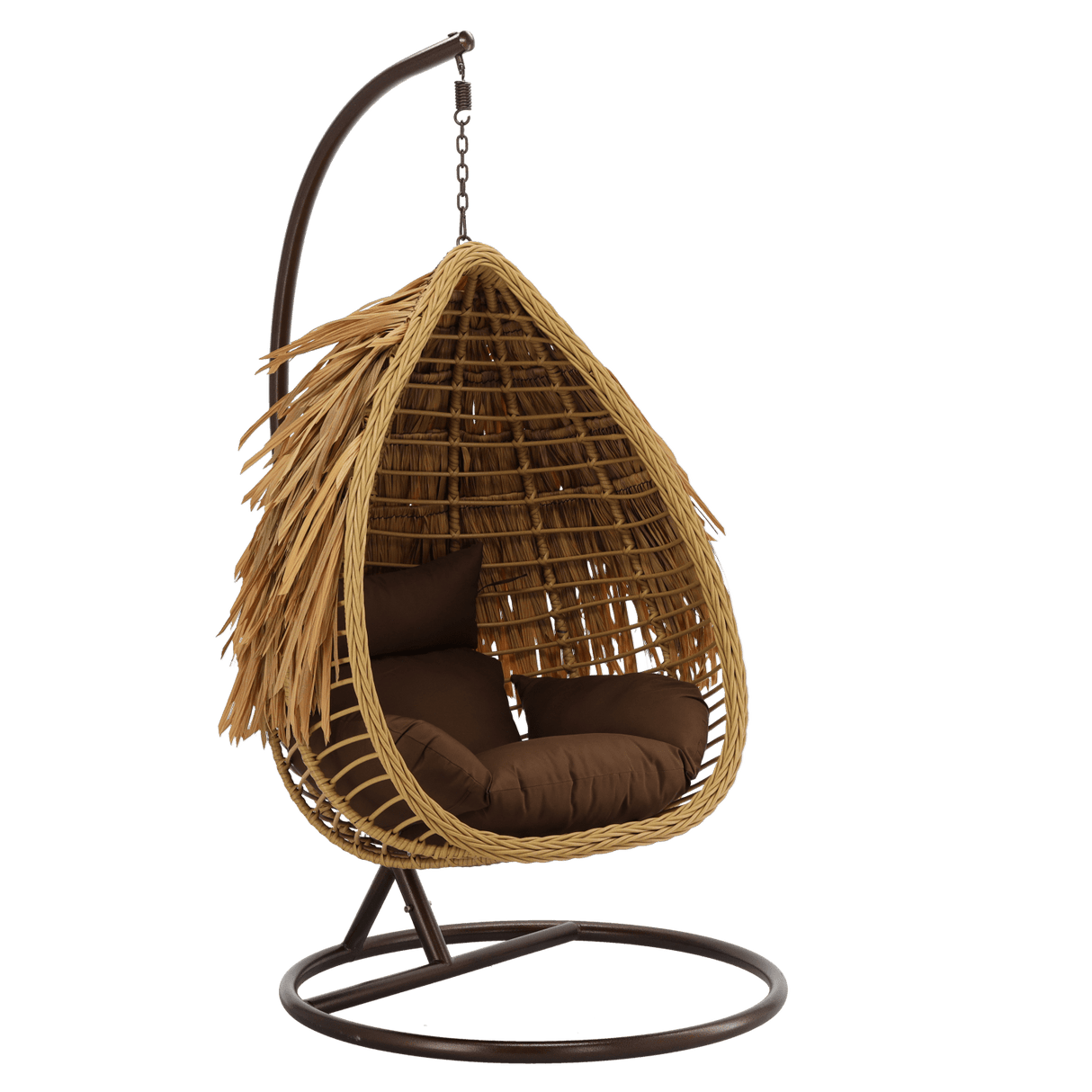 Poltrona Sospesa da Giardino Aztec con Cuscino Incluso Design Naturale