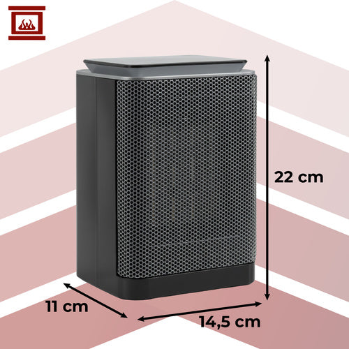 Termoventilatore ceramico verticale 1500W con display LED, timer 24h e oscillazione