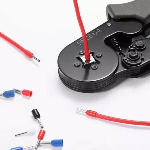 Pinza crimpatrice per capicorda 0,25-10 mm² – con 500 capicorda assortiti