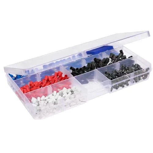 Pinza crimpatrice per capicorda 0,25-10 mm² – con 500 capicorda assortiti