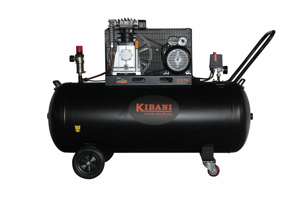Compressore da 200 Litri - 370L di aria al Min - 8.0 BAR - 2 attacchi - Kibani
