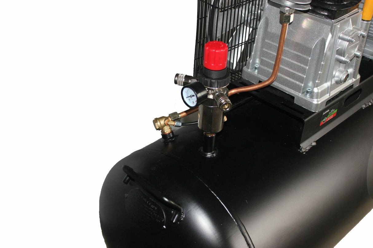 Compressore da 200 Litri - 370L di aria al Min - 8.0 BAR - 2 attacchi - Kibani