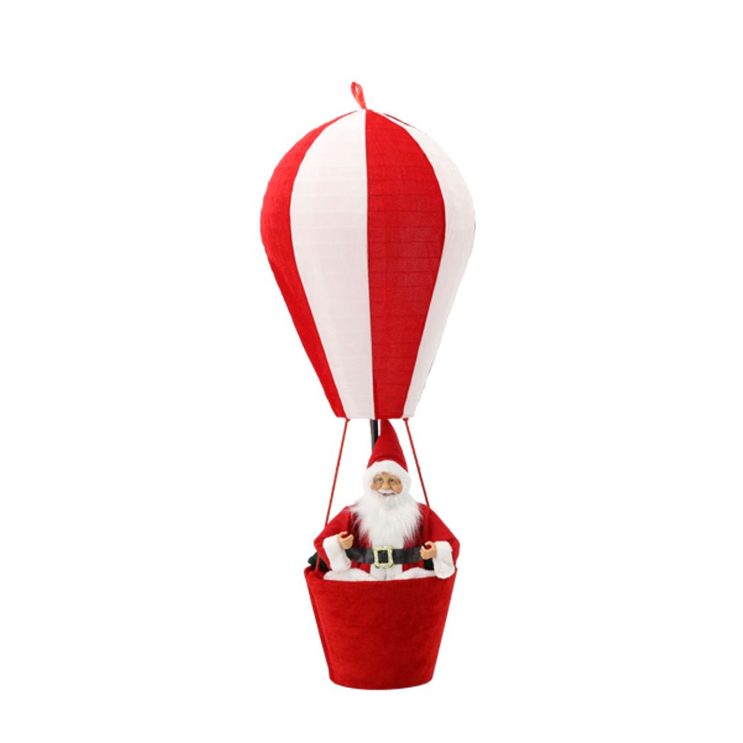Babbo Natale in mongolfiera 110 cm