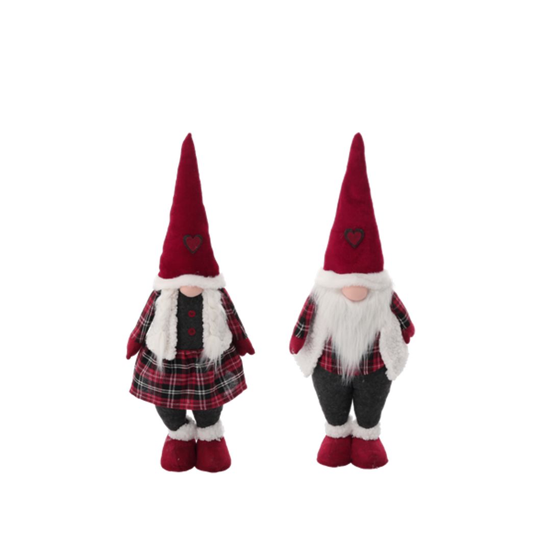 Gnomo di Natale rosso 78 cm