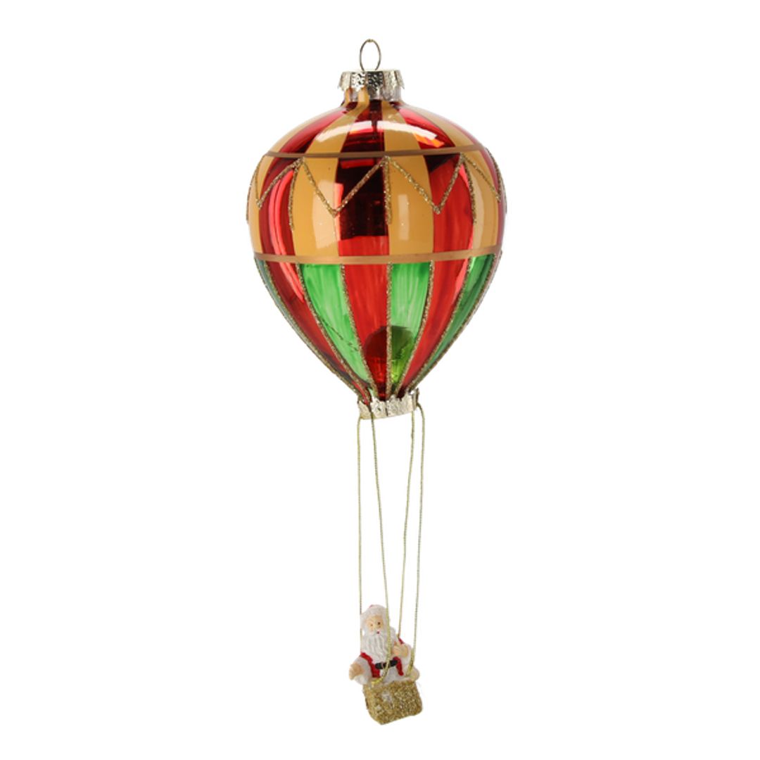Pallina di Natale in vetro mongolfiera