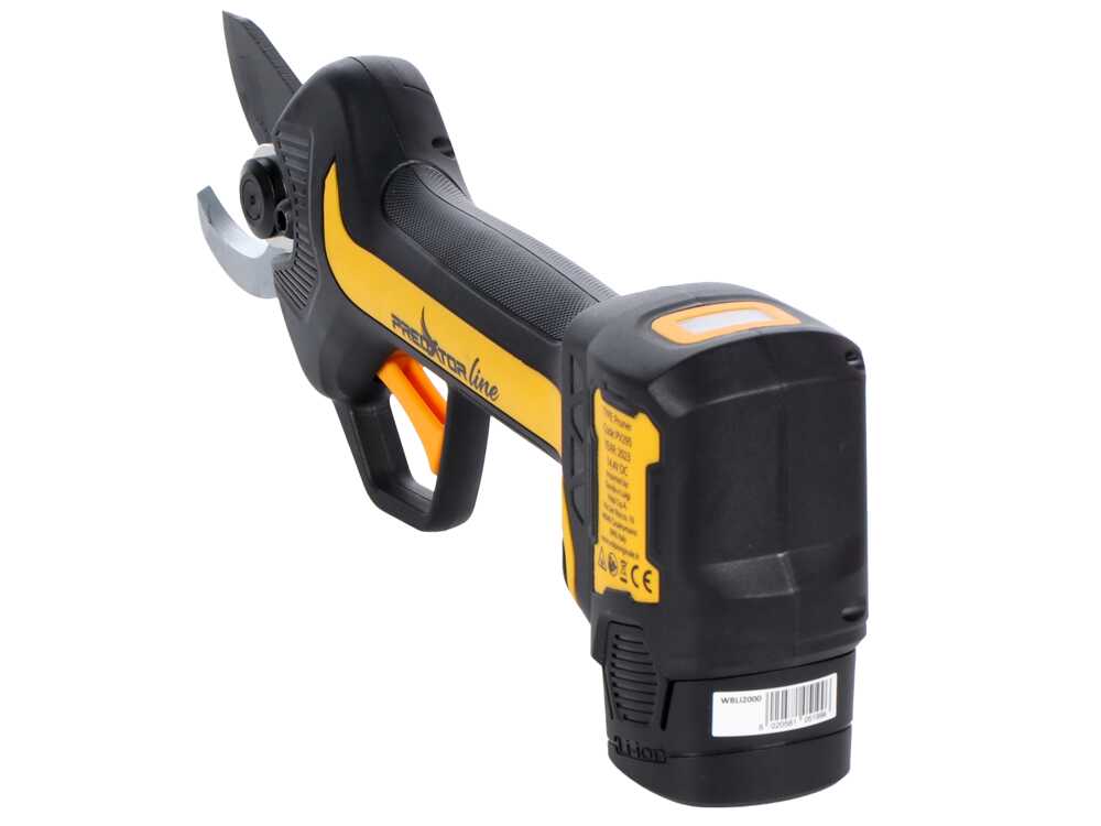 Forbici Da Potatura a Batteria Volpi PV295 14,4V Brushless Con Display Taglio 25mm