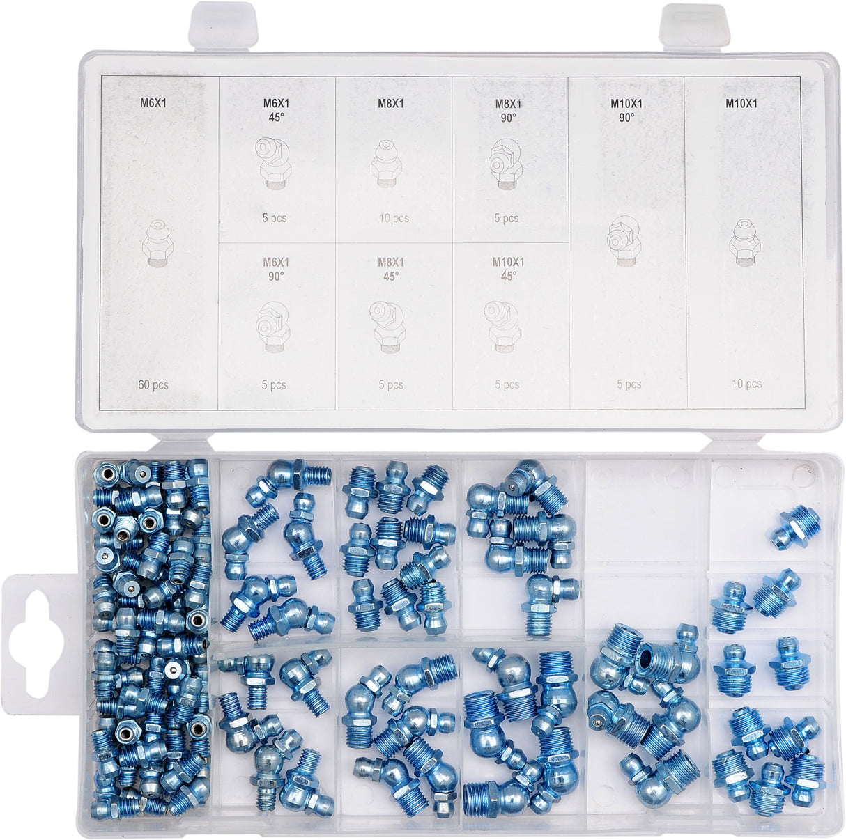Assortimento di Nippli per Grasso Metrico – 110 pezzi