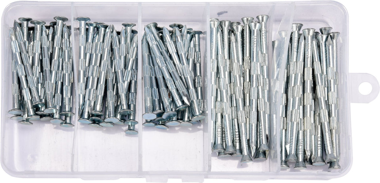 Assortimento di Chiodi Zigrinati Temprati da 106 PZ
