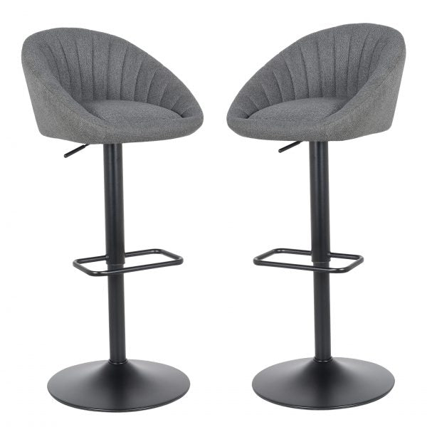 Lot de 2 tabourets de bar, modèle Berlin 2023, noir