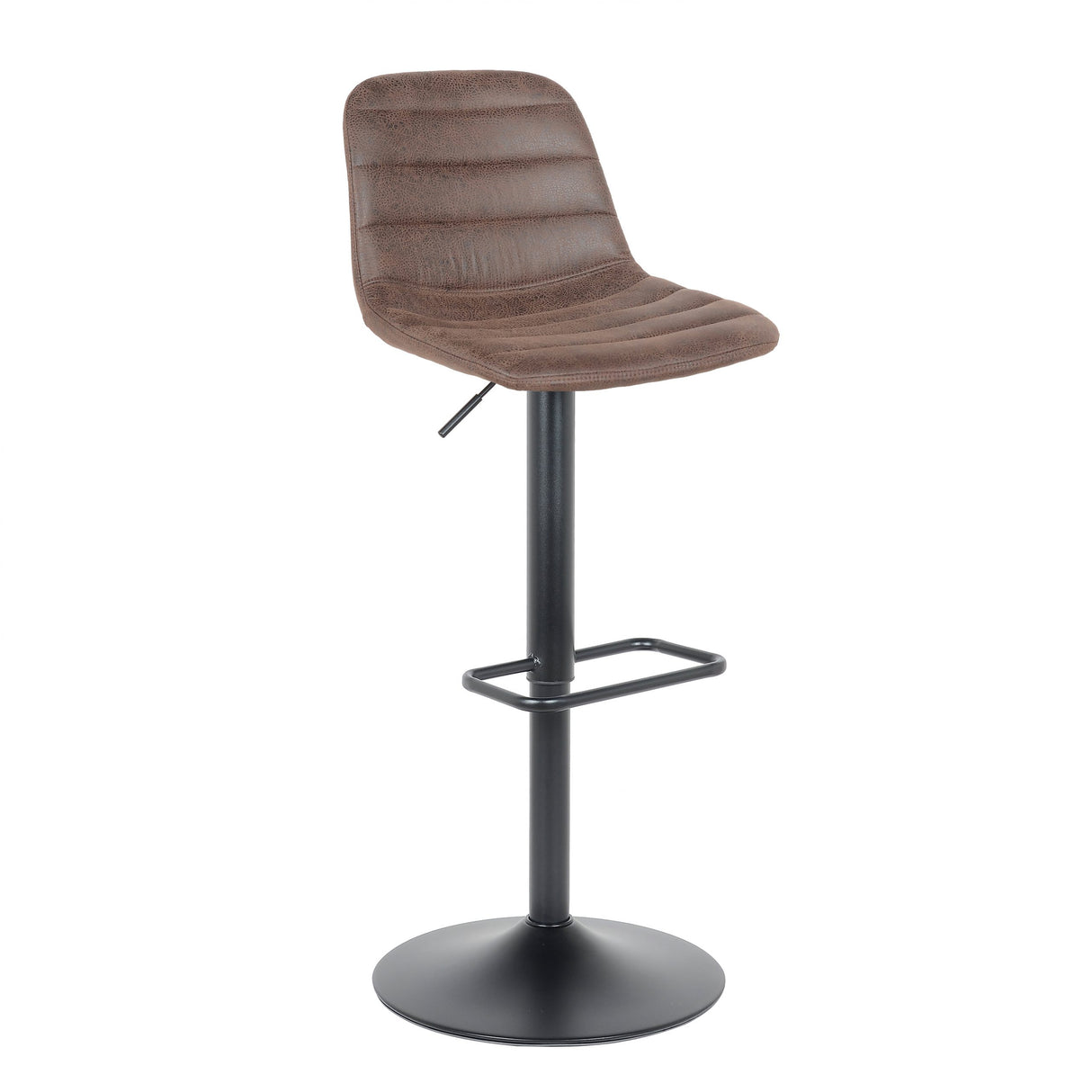 Lot de 2 tabourets de bar, modèle Helsinki 2023, marron foncé, cuir