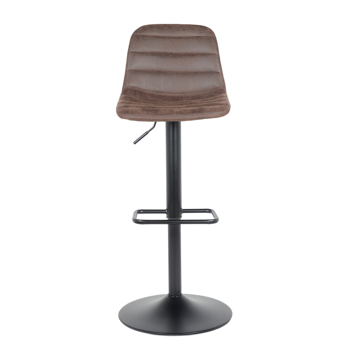 Lot de 2 tabourets de bar, modèle Helsinki 2023, marron foncé, cuir