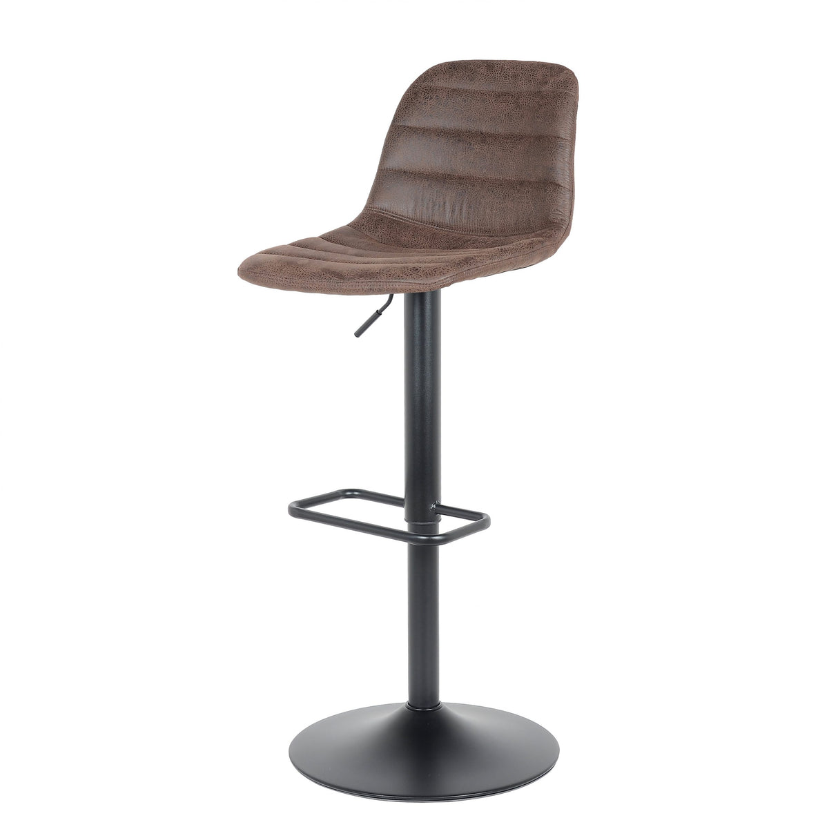 Lot de 2 tabourets de bar, modèle Helsinki 2023, marron foncé, cuir