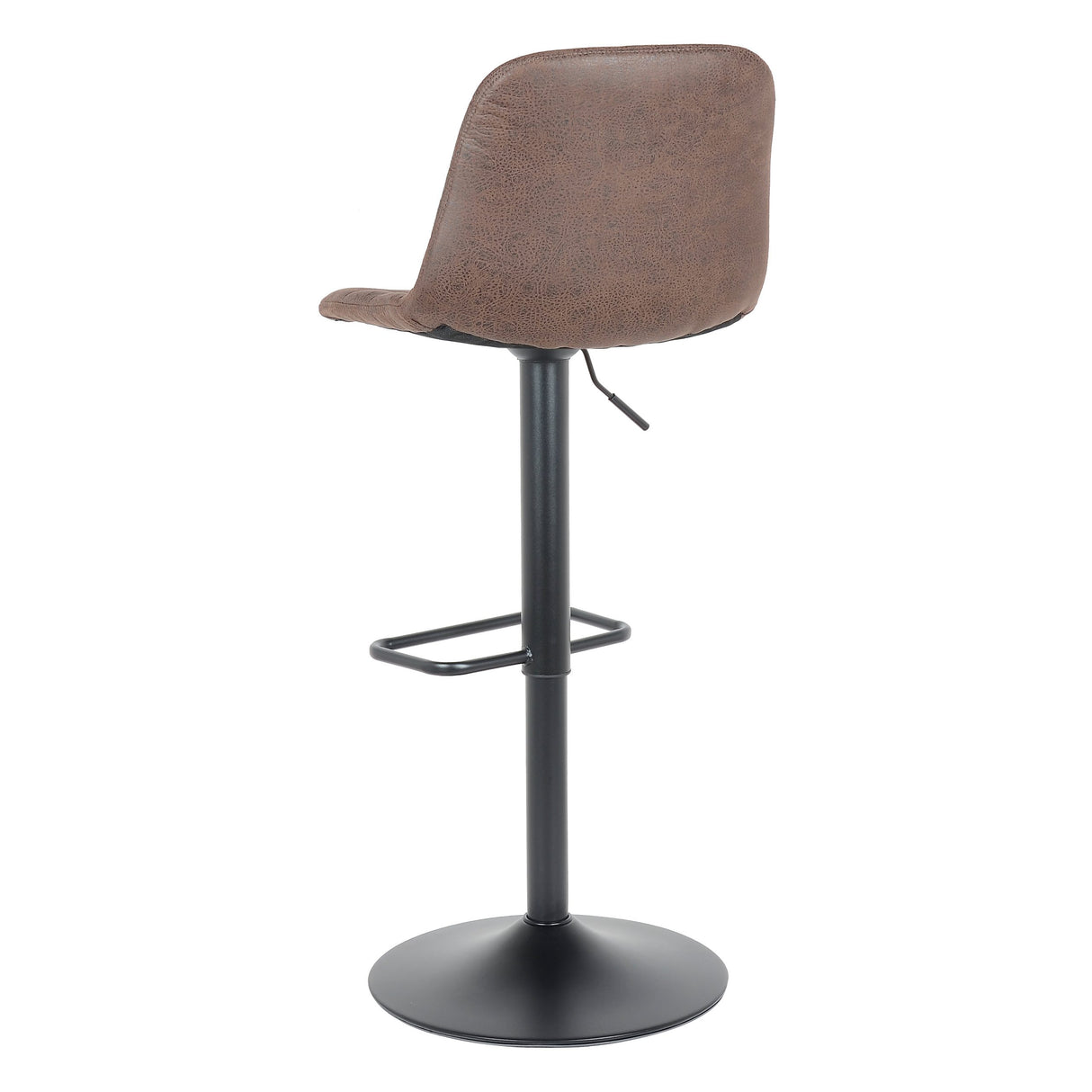 Lot de 2 tabourets de bar, modèle Helsinki 2023, marron foncé, cuir