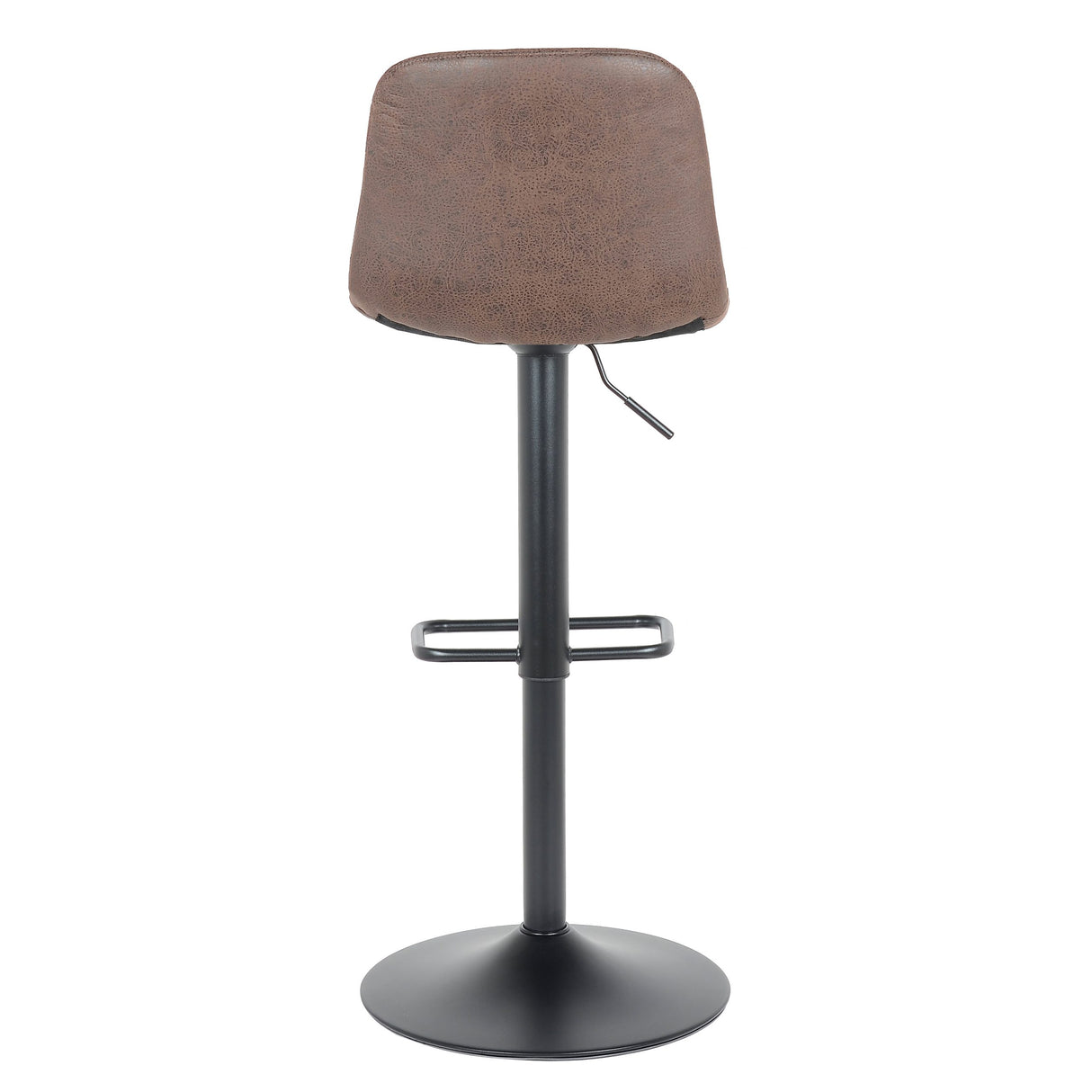 Lot de 2 tabourets de bar, modèle Helsinki 2023, marron foncé, cuir