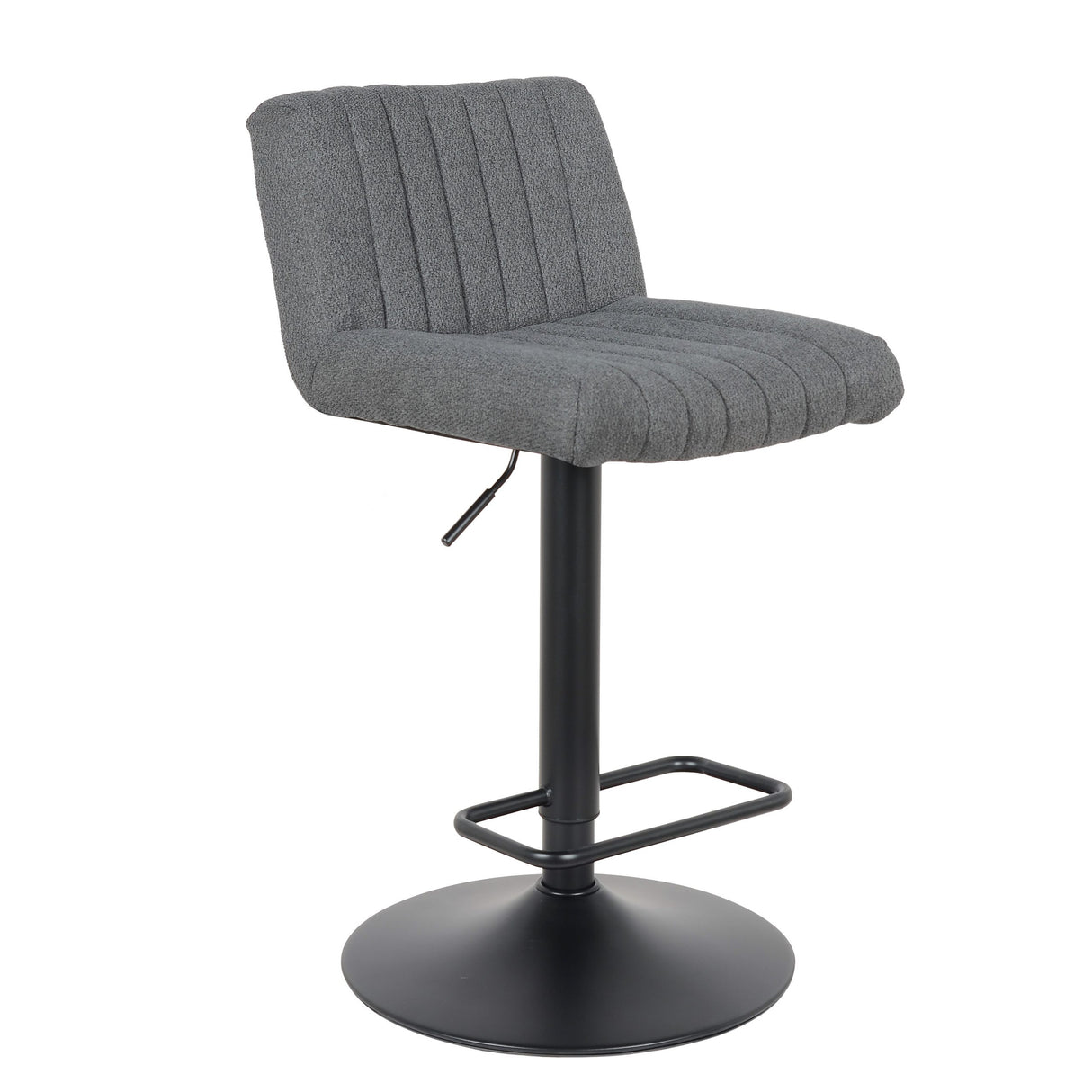 Lot de 2 tabourets de bar Porto, nouveau modèle 2023, noir - Tissu