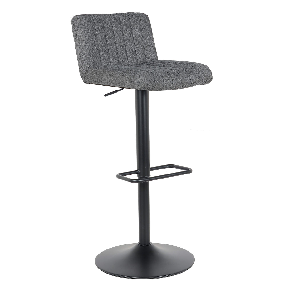 Lot de 2 tabourets de bar Porto, nouveau modèle 2023, noir - Tissu