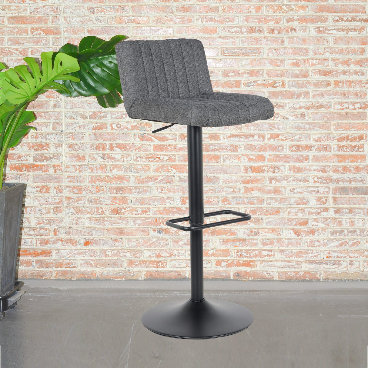 Lot de 2 tabourets de bar Porto, nouveau modèle 2023, noir - Tissu