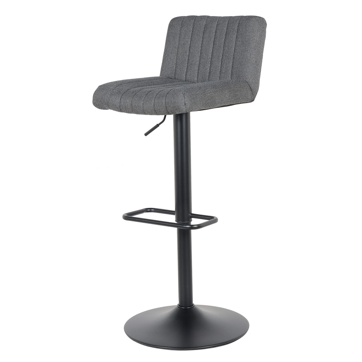 Lot de 2 tabourets de bar Porto, nouveau modèle 2023, noir - Tissu