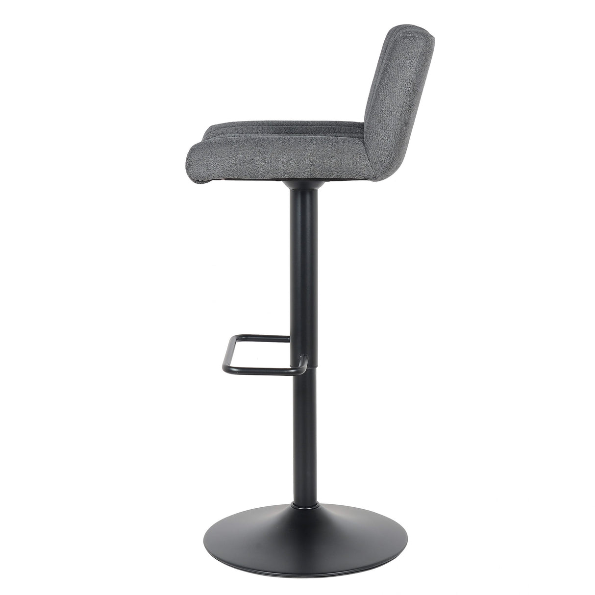 Lot de 2 tabourets de bar Porto, nouveau modèle 2023, noir - Tissu