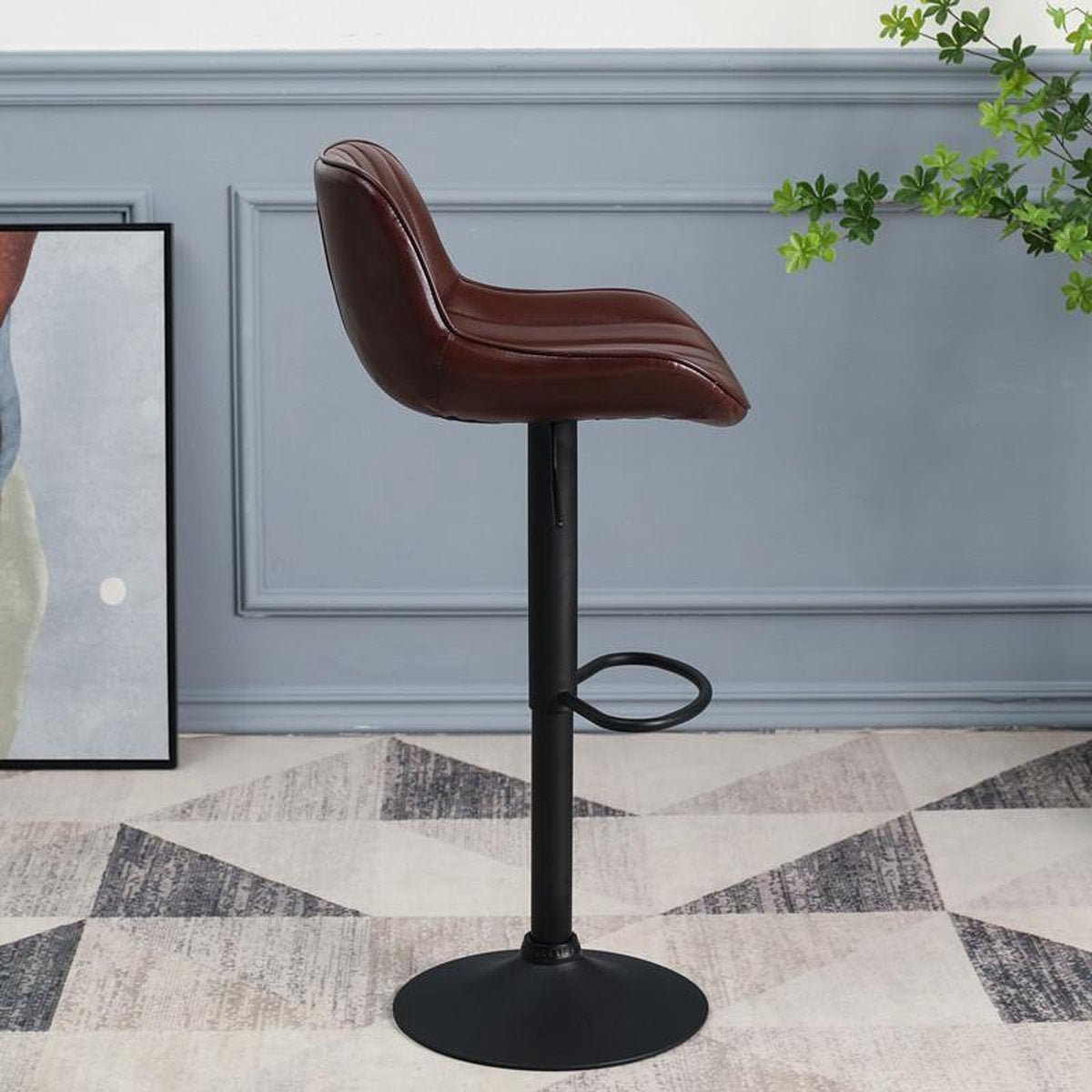 2 Stück dunkelbrauner Katy Hocker Bar Küche fest drehbar verstellbar Modell 2020
