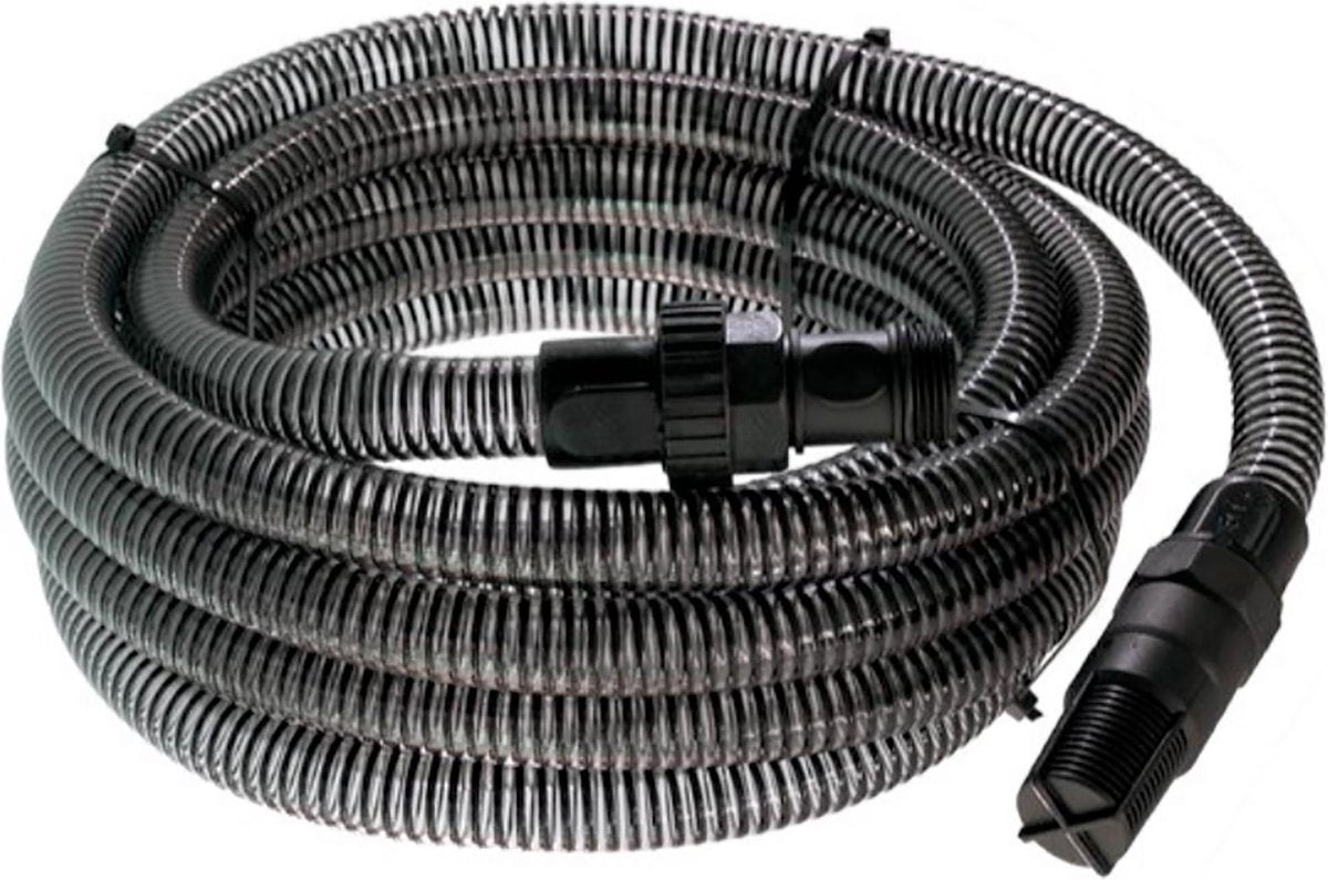 Tuyau spiralé en PVC pour aspiration 4mt - 1 pouce / 2,5 cm - Pompes à eau - Filtre et raccord inclus
